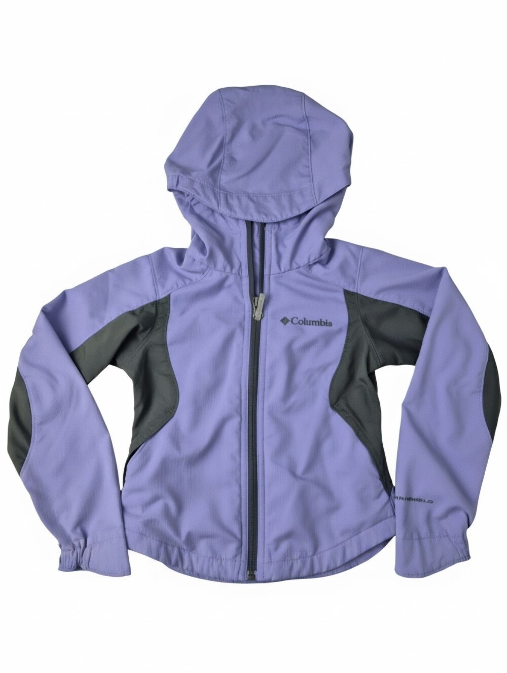 Columbia Girls Purple Hooded Omni-Shield Lightweight Softshell Jacket XXS 4/5